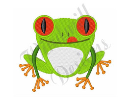 Green Tree Frog - Machine Embroidery Design - £2.72 GBP