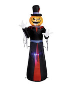 5 ft. Pumpkin Head Reaper Airblown Halloween Outdoor Yard Decoration - £47.13 GBP
