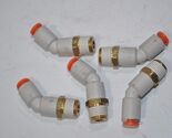 Lot of 5 NEW Velvac 1/8" x 1/8" Push-Lock 45 Deg Elbow Connectors Part# ... - $18.48