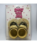 Plastic Doll Shoes VINTAGE Sweet Love Kids No. 9175-1 Black White Dolls ... - £3.09 GBP