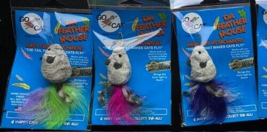 3 GO CAT DA BIRD FEATHER MOUSE INTERACTIVE CATNIP TOYS REFILLS SMALL PET... - $479.21 MXN