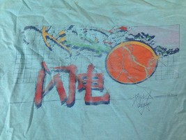 Vintage 80s 90s Vaporwave Japanese Surfer Distressed Long Sleeve T-Shirt M-L 40&quot; - £99.60 GBP
