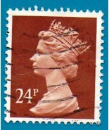 1989 Used Great Britain Stamp -  24p - Queen Elizabeth II - Scott #MH125 - £1.55 GBP