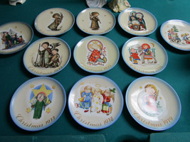 BERTA HUMMEL SCHMID 10 YEARS CHRISTMAS ANNUAL  PLATES COLLECTION 1871-81... - $198.00