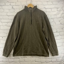 Columbia Knit Sweatshirt Mens Sz L Large Brown Vintage 90&#39;s Quarter Zip - £15.45 GBP