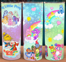 80s Rainbow Brite &amp; Care Bears with Gummi Bears Cup Mug  Tumbler 20oz - £15.94 GBP