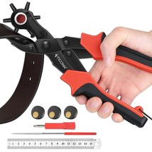 Leather Hole Punch Tool Set, Heavy Duty Multi-Size Hole Puncher Tool For... - £22.69 GBP