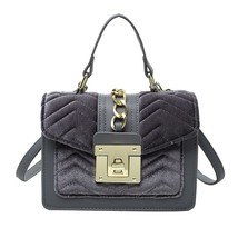 Luxury Simple Small Golden Velvet Flap Crossbody Shoulder Bags Winter Fashion Ca - £37.21 GBP