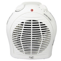 Vie Air 1500W Portable 2-Settings White Fan Heater w Adjustable Thermostat - £31.71 GBP