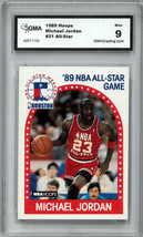Michael Jordan 1989-90 NBA Hoops Card #21- GMA Graded 9 Mint (Chicago Bu... - £43.92 GBP