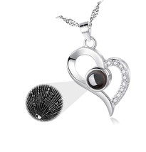 Love Heart Shaped Necklace, Necklace With I Love You Written - £71.97 GBP