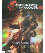 RARE Gears of War 2 Xbox 360 Promotional Embossed Holographic Poster Lon... - $31,821.01 MXN