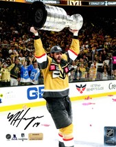 Nic Hague Autographed Stanley Cup Vegas Golden Knights 8x10 Photo COA IGM Signed - £62.80 GBP