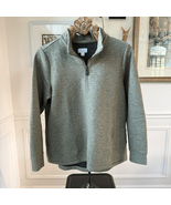 Joan Rivers Moss Green Horizontal Rib Quarter Zip Pullover Pockets M - €15,44 EUR