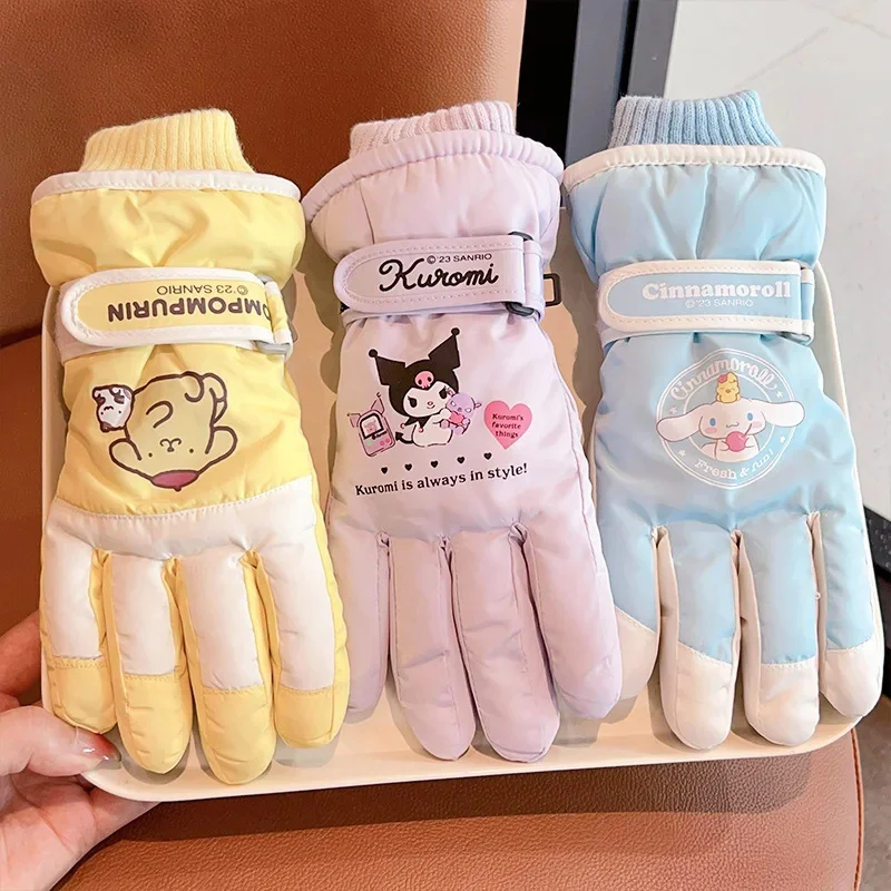 Kawaii Sanrio Animekids Gloves Cute Kuromi Cinnamoroll My Melody Autumn Winter - £14.18 GBP