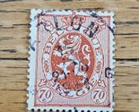 Belgium Stamp Lion Rampant 70c Used - £1.11 GBP
