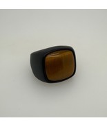 David Yurman Black Titanium Men Tiger&#39;s Eye Signet Ring Size 8 - $961.44 CAD