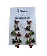 Disney x Baublebar Earring Mickey Mouse Ears Rhinestone Christmas Lights... - $19.31