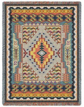 72x54 SOUTHWEST TURQUOISE Tapestry Afghan Throw Blanket - $63.36