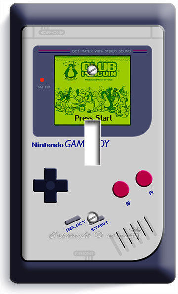 VIDEO GAME BOY CONSOLE CLASSIC NINTENDO SINGLE LIGHT SWITCH PLATE ROOM ART DECOR