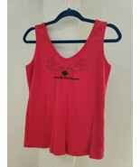 Authentic Harley Davidson Womens Tank Top Size Large Red Embroidered Cha... - $19.70