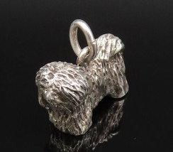 925 Sterling Silver - Vintage Bearded Collie Dog Charm Pendant - PT21332 - $37.89