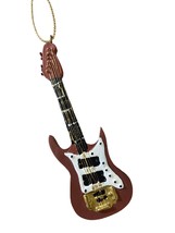 Gallarie II Rust &amp; White 6 String Electric Guitar Ornament 3.75 inch NWT  - £6.21 GBP