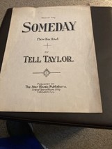 Someday Sheet Music By Tell Taylor - £3.95 GBP