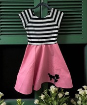 Charades Costumes-SIZE XL Child Bubble Gum Pink Poodle skirt Dress 50&#39;s ... - $12.86