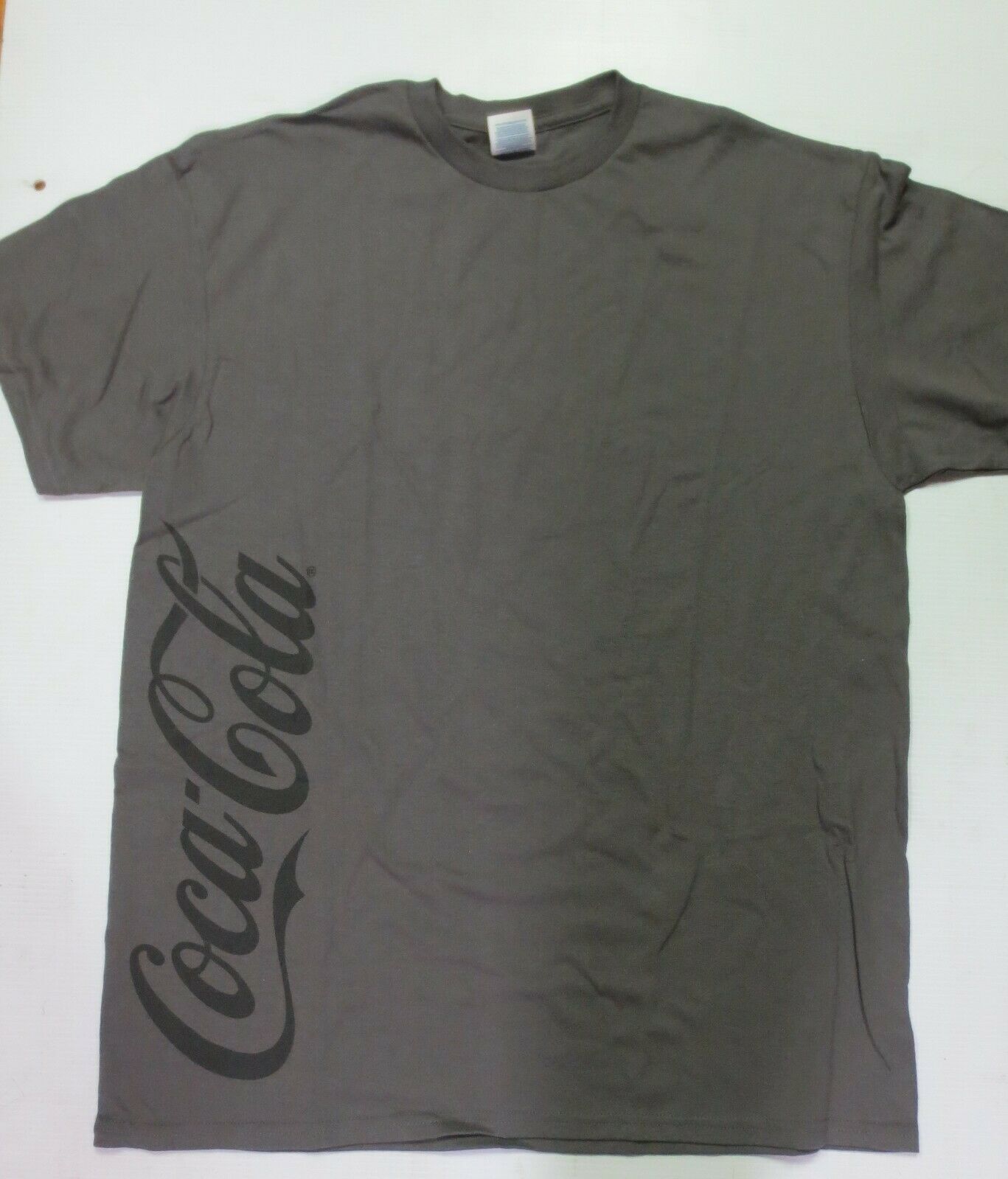 Primary image for Coca-Cola Gray Tee T-Shirt  with Coca-Cola on one side    2XL