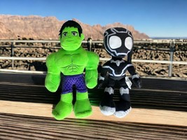 Marvel Spidey And His Amazing Friends Plush Super Hero Friends Hulk Black Panther - $18.99