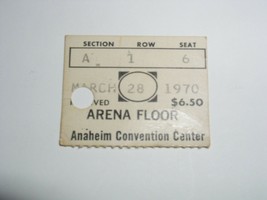 Johnny Carson Concert Ticket Stub Vintage 1970 Anaheim Convention Center - $74.99