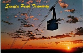 Sandia Peak Aerial Tramway Albuquerque, New Mexico Postcard Sunset - £16.23 GBP