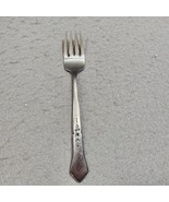 Oneida ASHMORE Floral Salad Fork Burnished Handle Stainless Flatware - $120.50 MXN