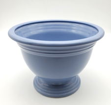 Martha Stewart Ceramic Planter Blue Everyday Garden 1 Tiny Chip 5.75&quot; T x 7.75 W - £15.71 GBP