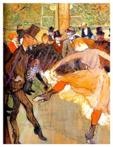 Toulouse Lautrec &quot;The Dancers&quot; Vintage Giclee CANVAS Art Print - £15.88 GBP