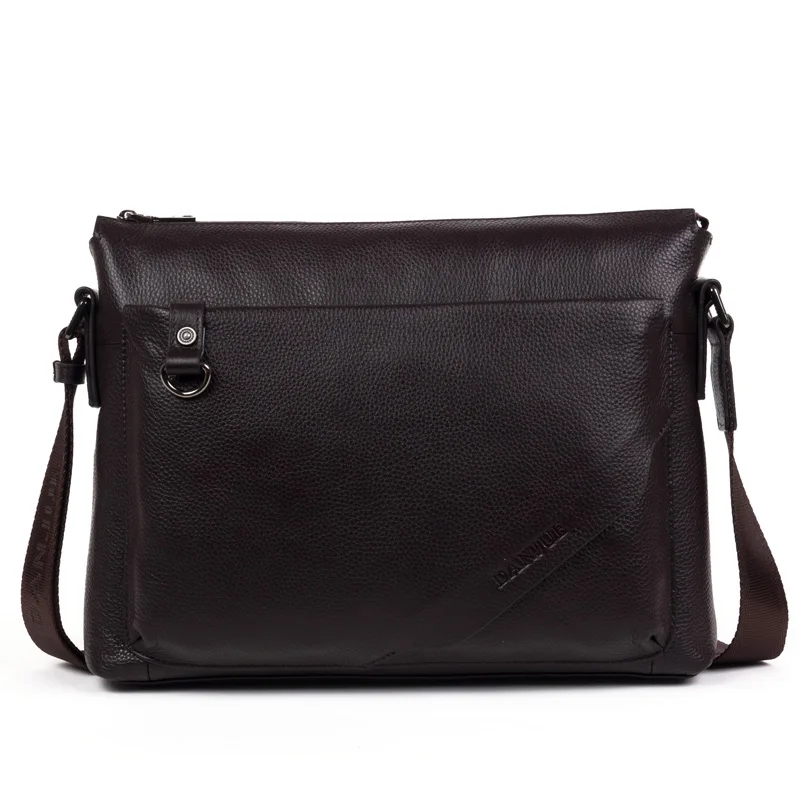 DANJUE Fashion Natural Leather Male Shoulder Bag Brand Men&#39;s Messenger B... - $49.05