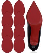 Durable Non-Slip Shoe Sole Protectors with Strong Adhesion - 4 Pairs Red