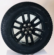 20&quot; Chevy Silverado Tahoe Black OEM Wheels Bridgestone AT Tires TPMS LUGS - £1,602.68 GBP