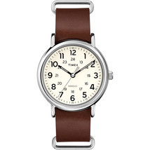 Timex T2P495 Men&#39;s Weekender Brown Leather Band Watch - £40.35 GBP
