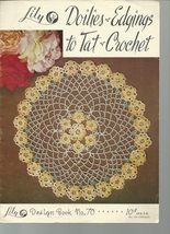 Lily doilies and edgings to tat and crochet pattern book 70 vintage 1953  1  thumb200
