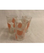 Vintage Fruit Juice Glasses, Pink apple glasses, Orange Juice glass - £11.67 GBP