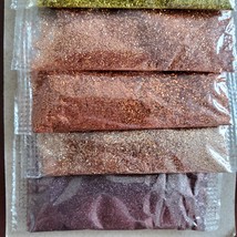 Glitter, 6 colors, Gold Silver Copper Bronze Rose Gold Brown, Crafter's Square image 6