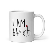 Funny 65 Year Old Gift Coffee Mug, I Am 64 Plus 1 Middle Finger For A 65th Birth - £13.95 GBP+