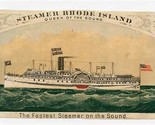 Steamer Rhode Island AD Card Queen of the Sound Trimmed - £22.06 GBP