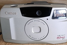 Canon Sure Shot 60 Zoom Date SAF 35mm Point & Shoot Film Camera UNTESTED See Pic - $26.99