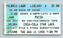 Phish Concert Ticket Stub August 11 1998 Pittsburgh Pennsylvania - £26.78 GBP