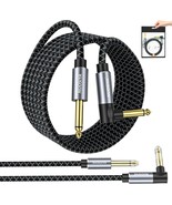 1/4 Inch Ts To Ts Electric Guitar Cable Braided, Braided Black White, 20Ft - $38.97