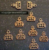 Copper plt DECO design jewelry base 3 dangle -3 to 1 bars FPE153 - £1.54 GBP