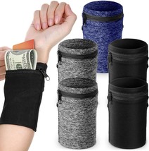 5 Pieces Wrist Wallet Running Wallet Wristband Wrist Wallets for Women Men Wrist - £26.72 GBP